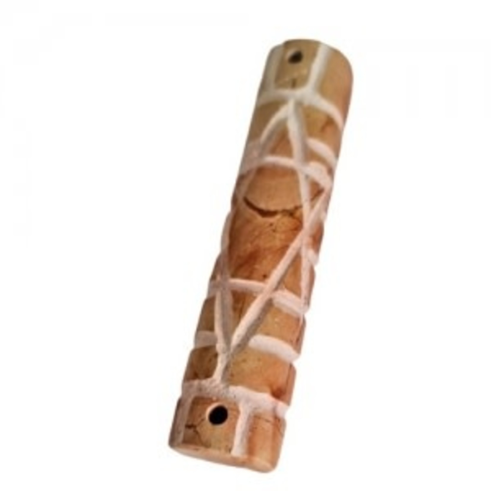 Jerusalem Stone Mezuzah-Red-