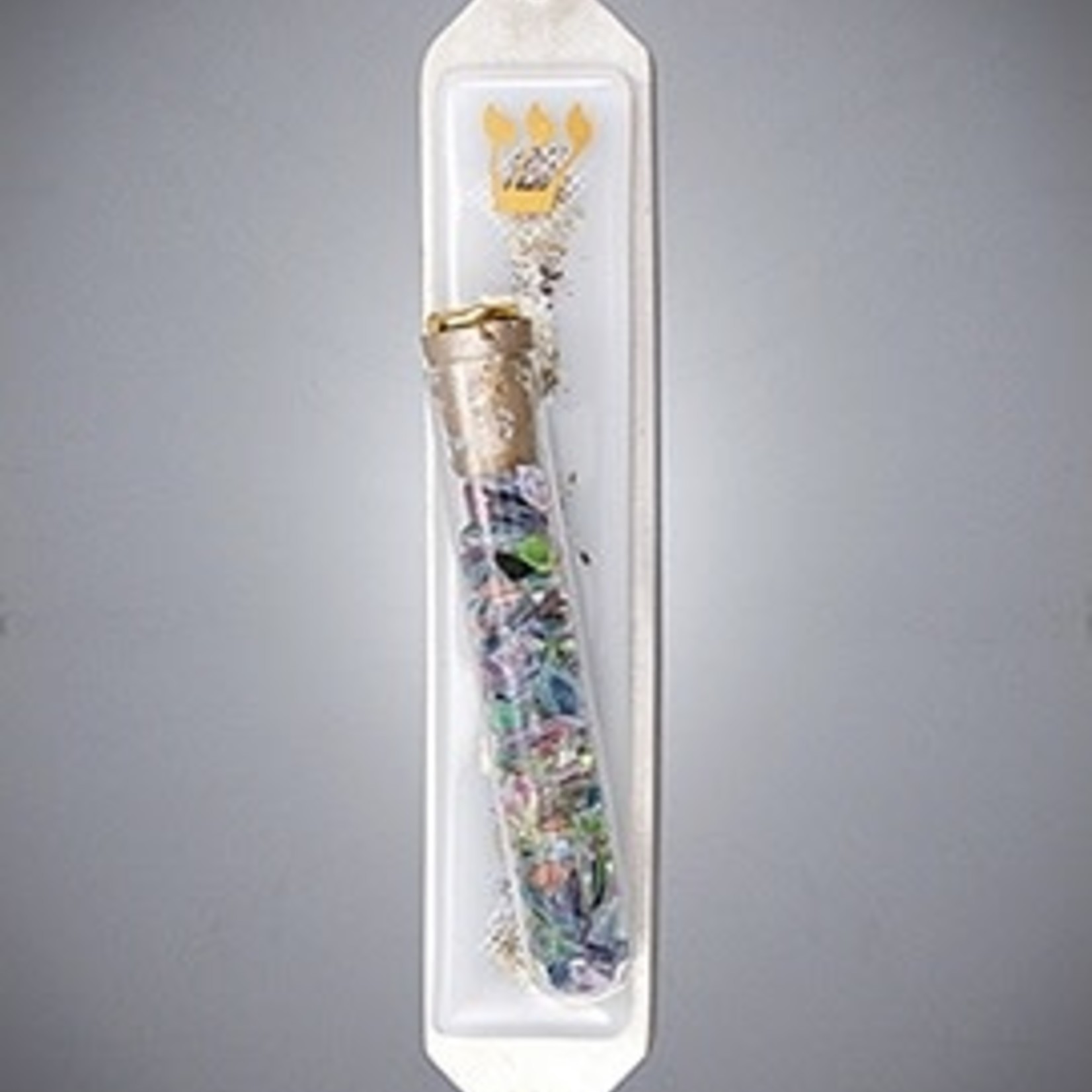 White Collage Wedding Mezuzah
