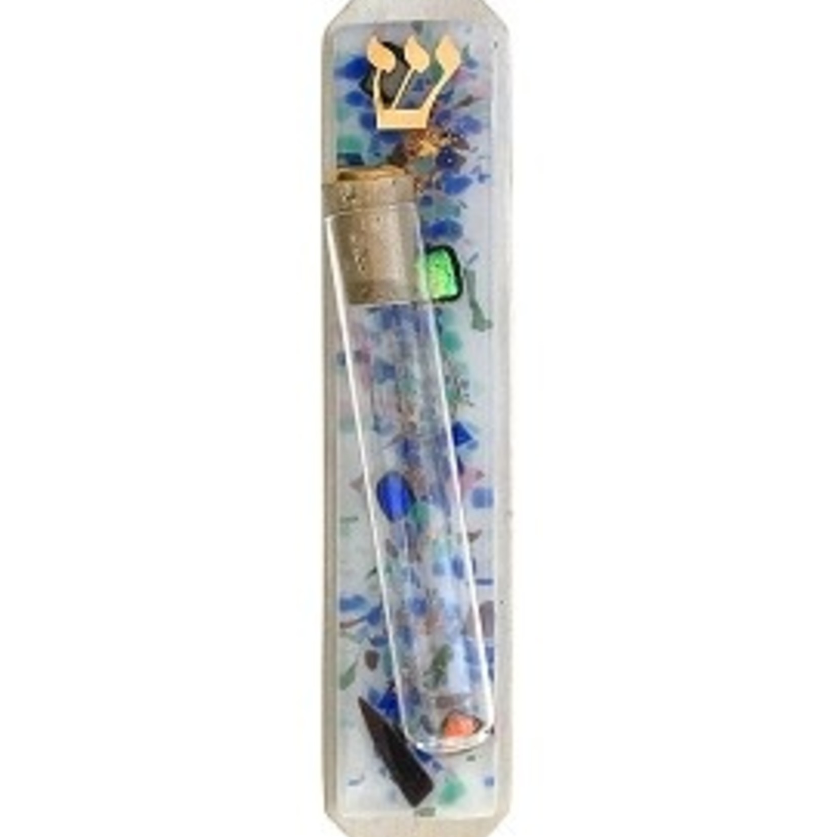 White Celestial Wedding Mezuzah