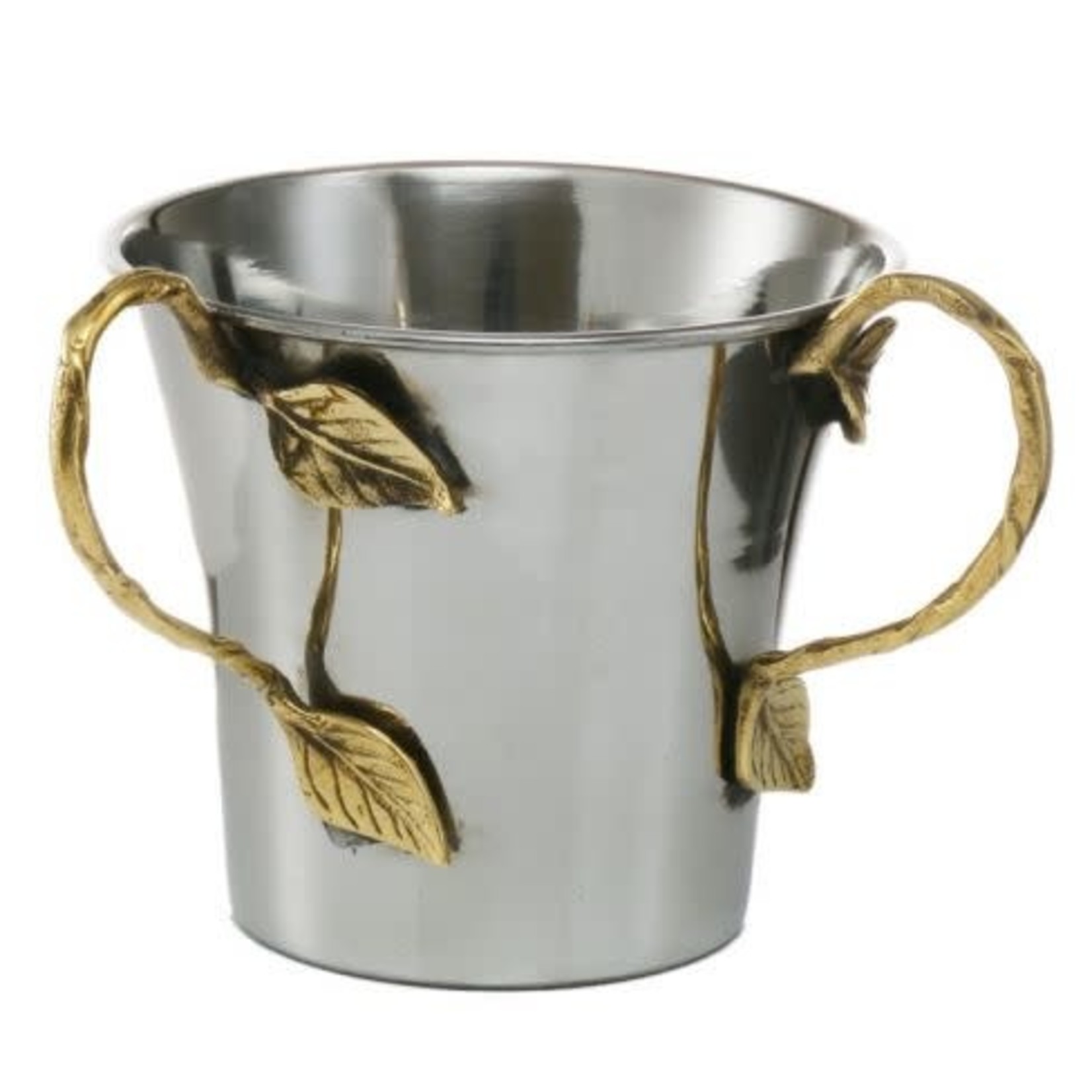 Washing Cup Brass Leaf Handle Stainless Steel