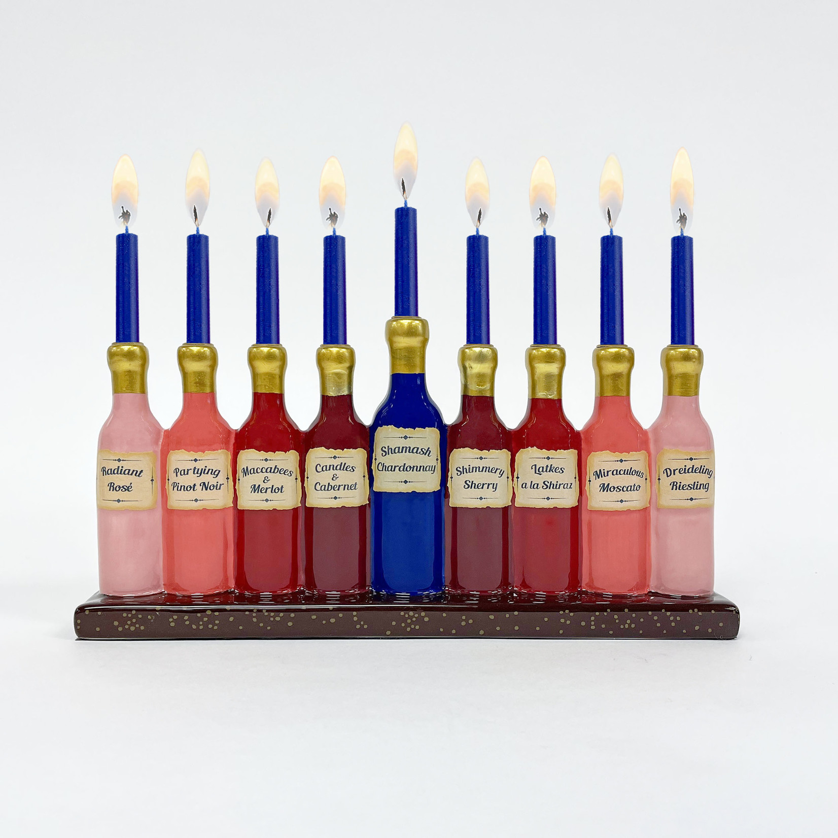 Fine Wines Ceramic Menorah