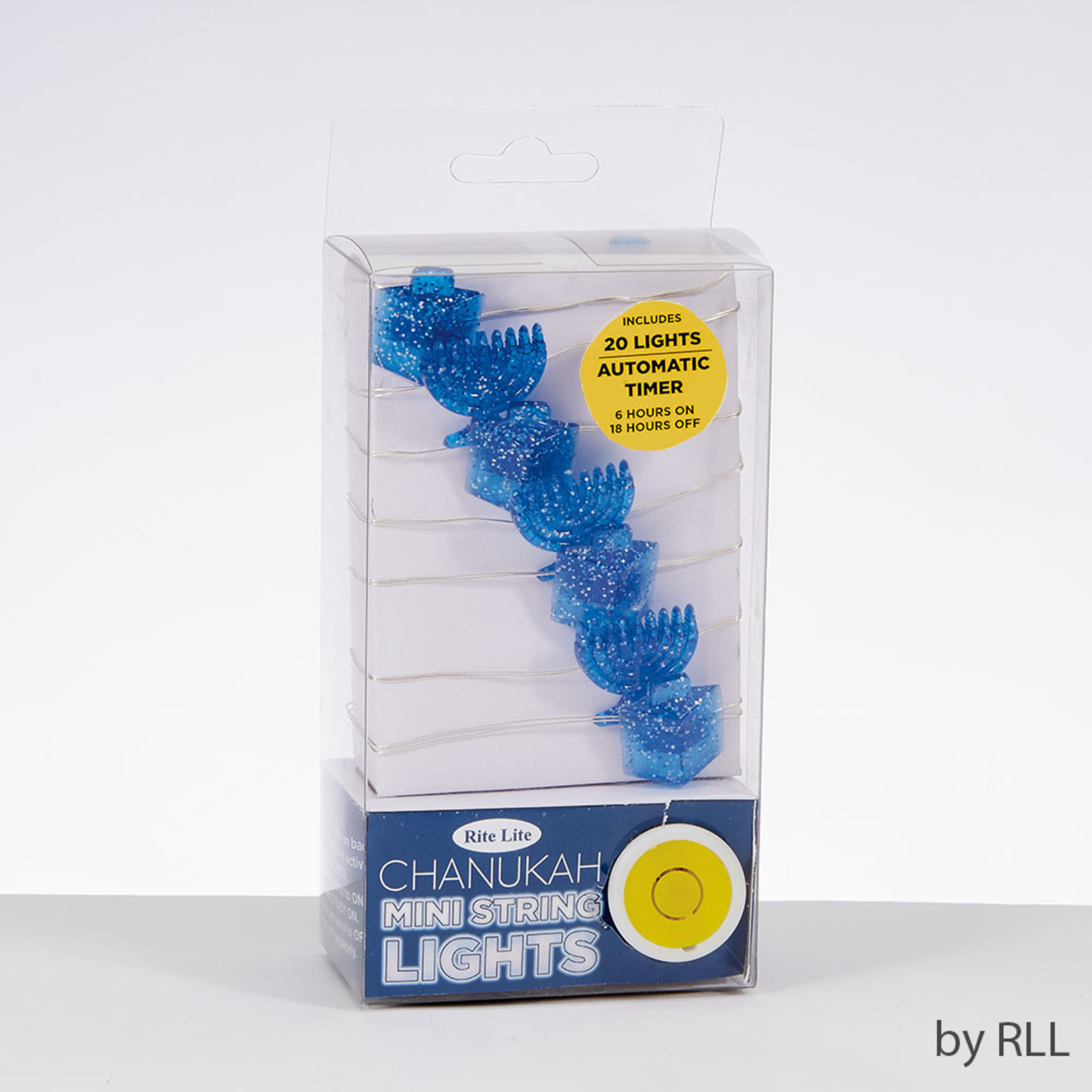 Battery Operated Mini String Lights with Dreidels and Menorahs