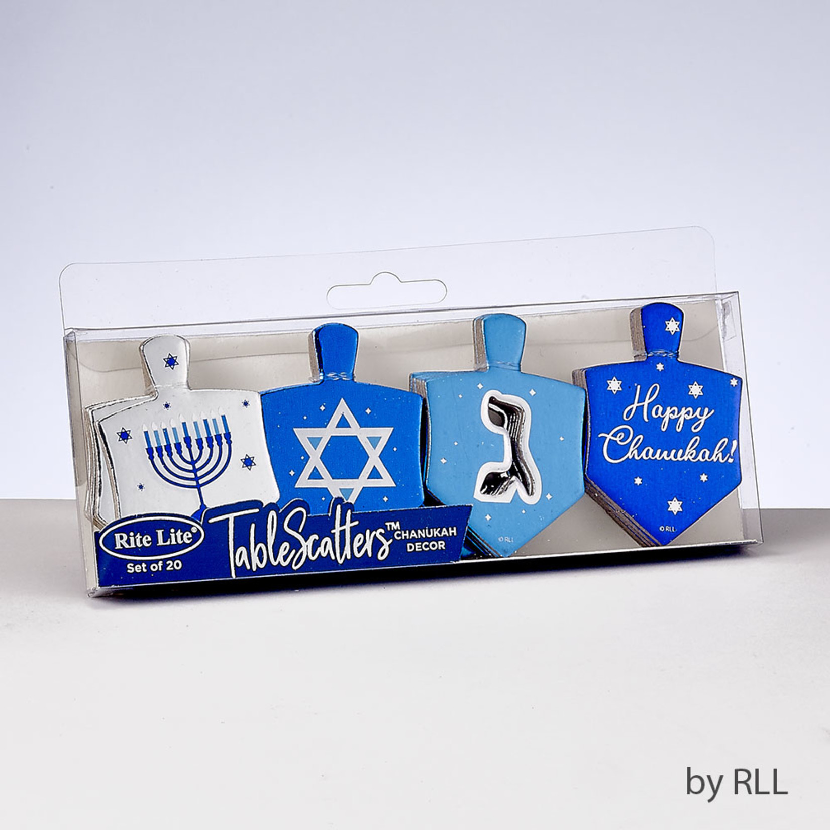 Chanukah Tablescatters, 20 Foiled Dreidels