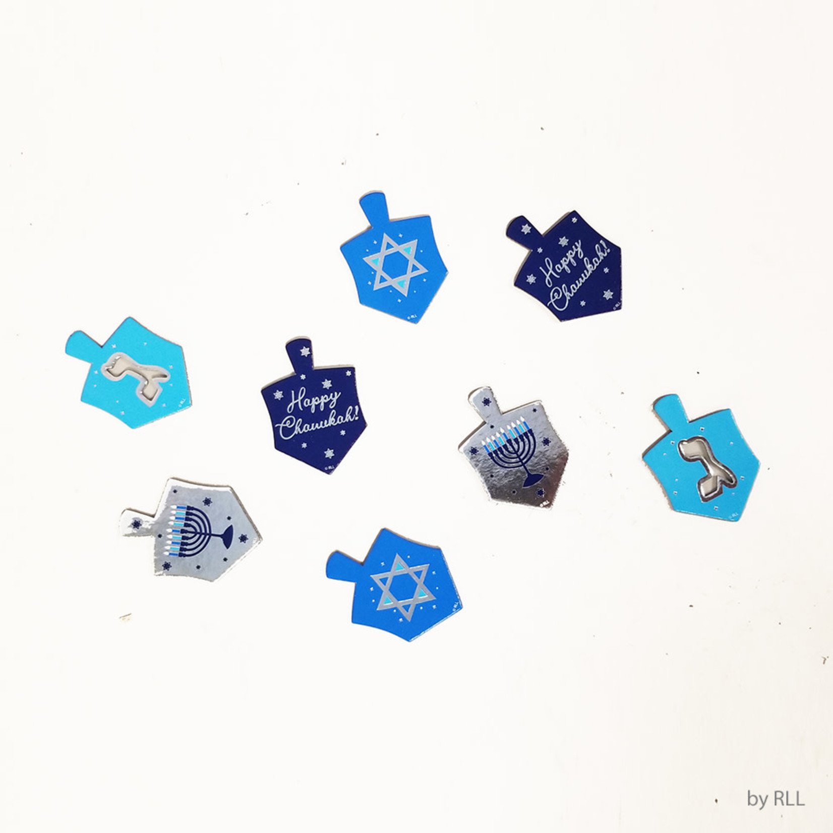Chanukah Tablescatters, 20 Foiled Dreidels
