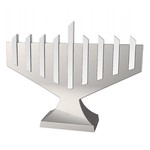Lighted Rods Electric Menorah - Silver - USB/Battery