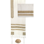 Striped Tallit - White / Gold