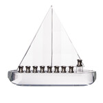 Crystal Sailboat Menorah