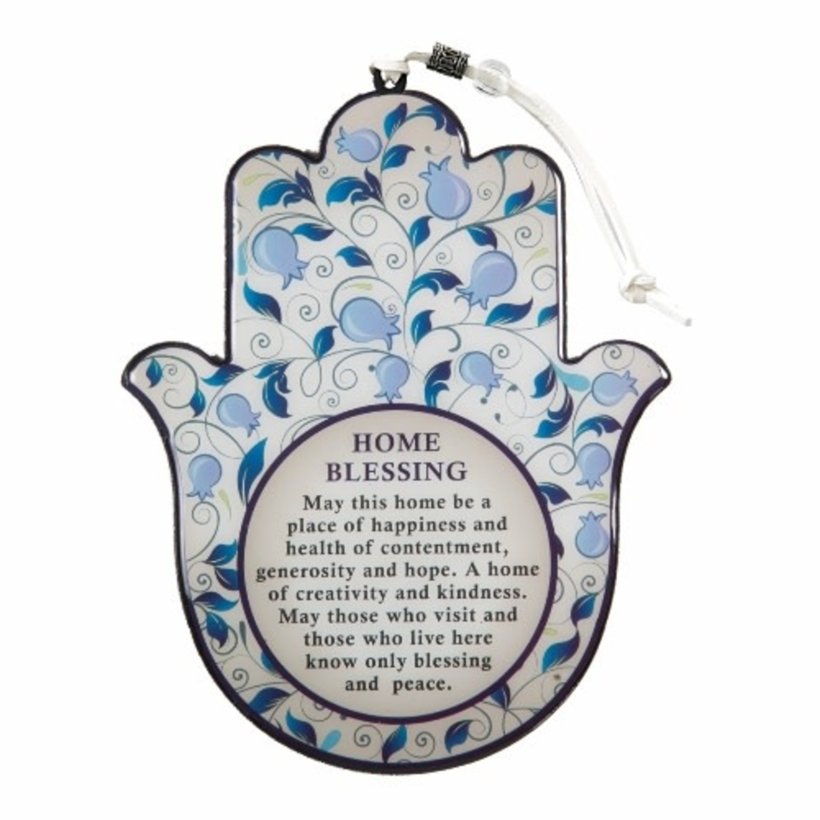 Epoxy Hamsa English Home Blessing - Pomegranate