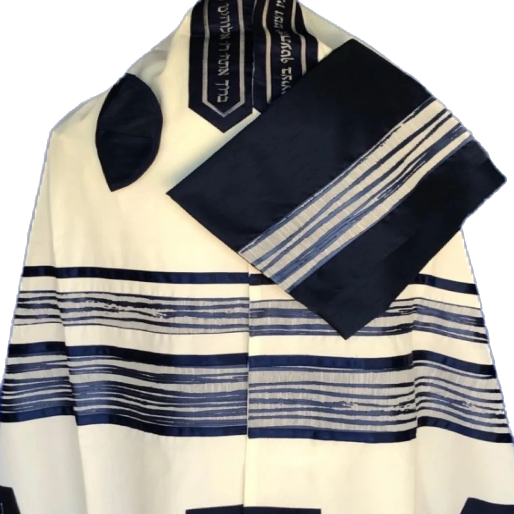 100% Fine Cotton Wave Navy Blue Tallit (515)