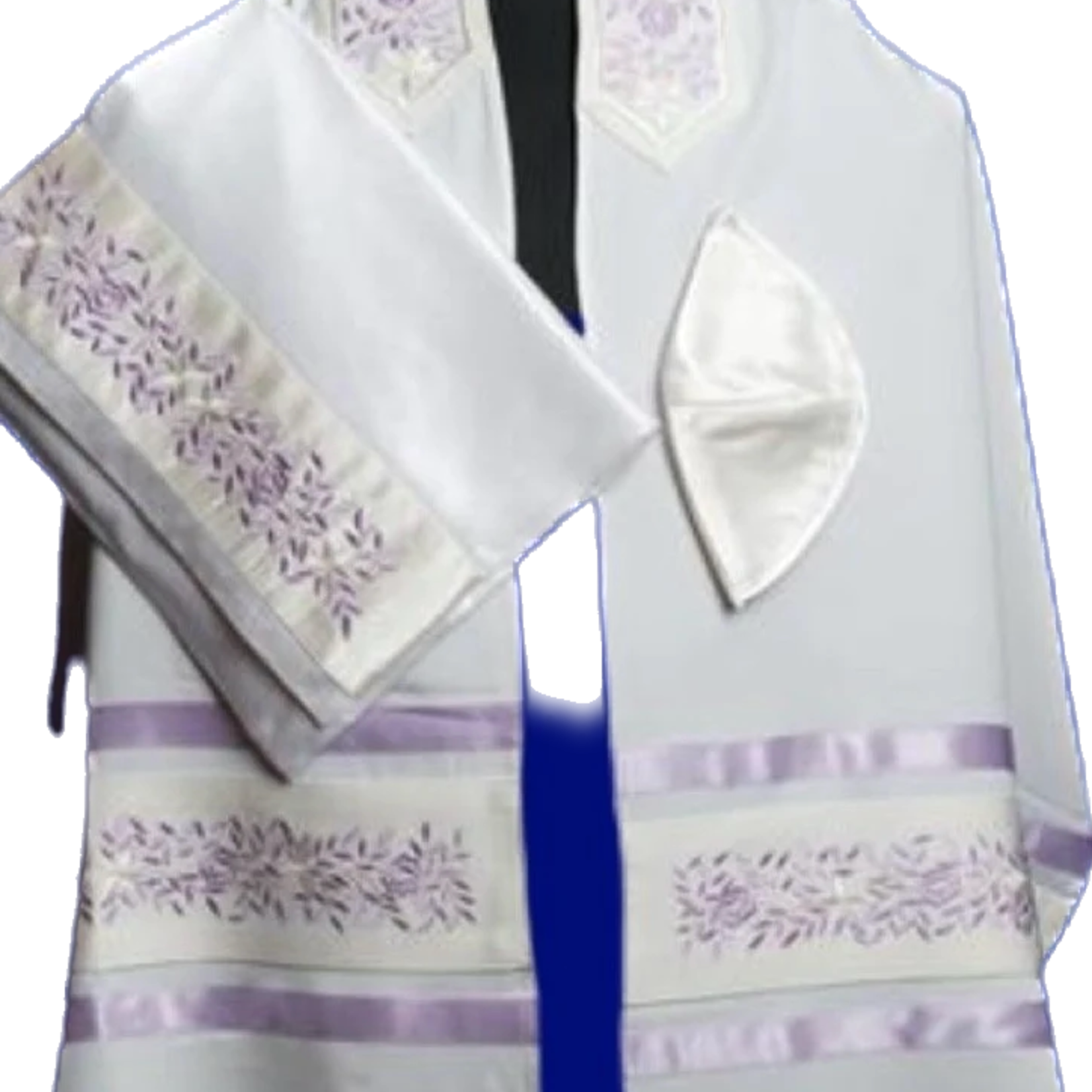 Lavender Rose on Brushed Cotton Tallit (104L)