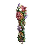 Flower Mezuzah with Genuine Crystals