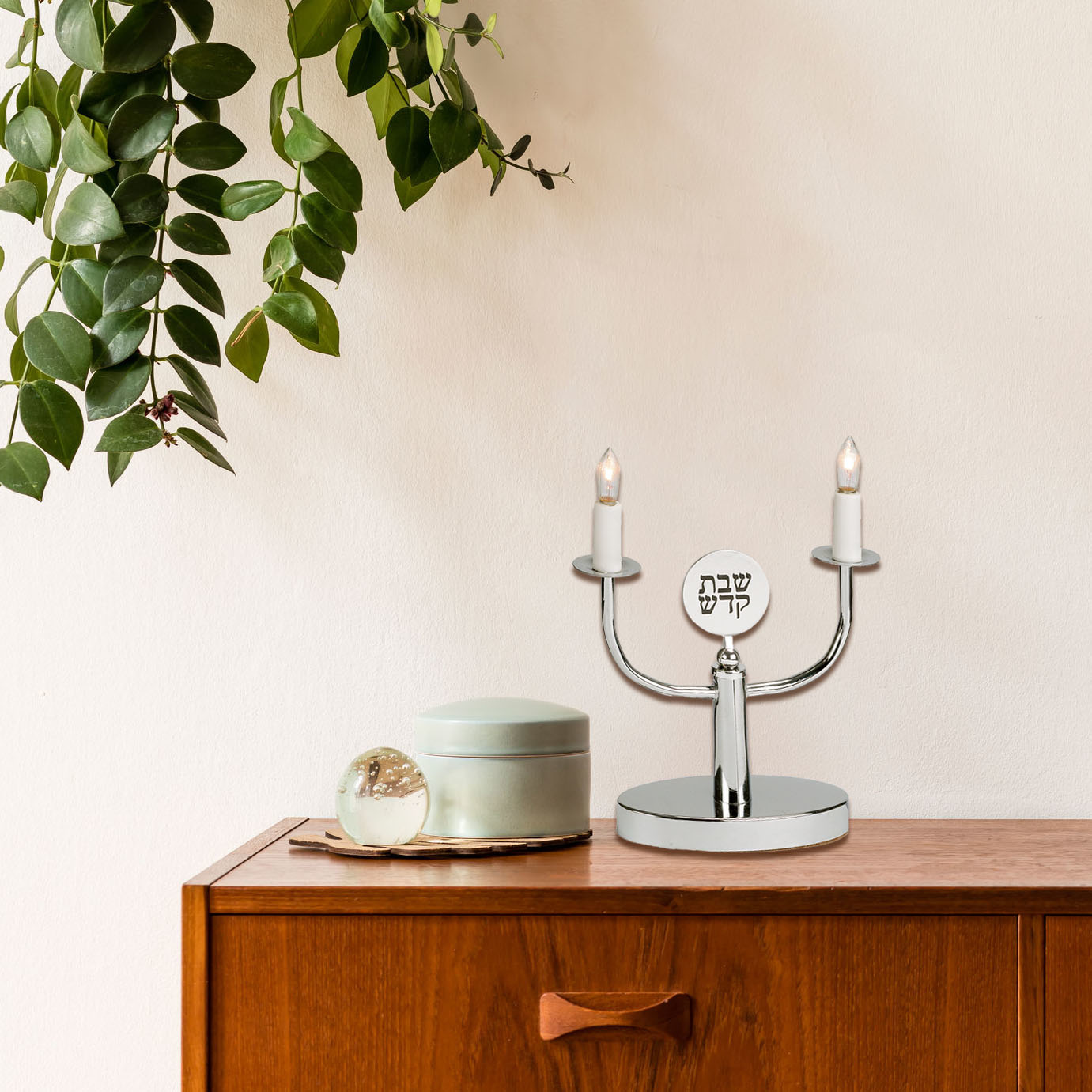 Low Voltage Electric Shabbat Candlestick Cohens Judaica