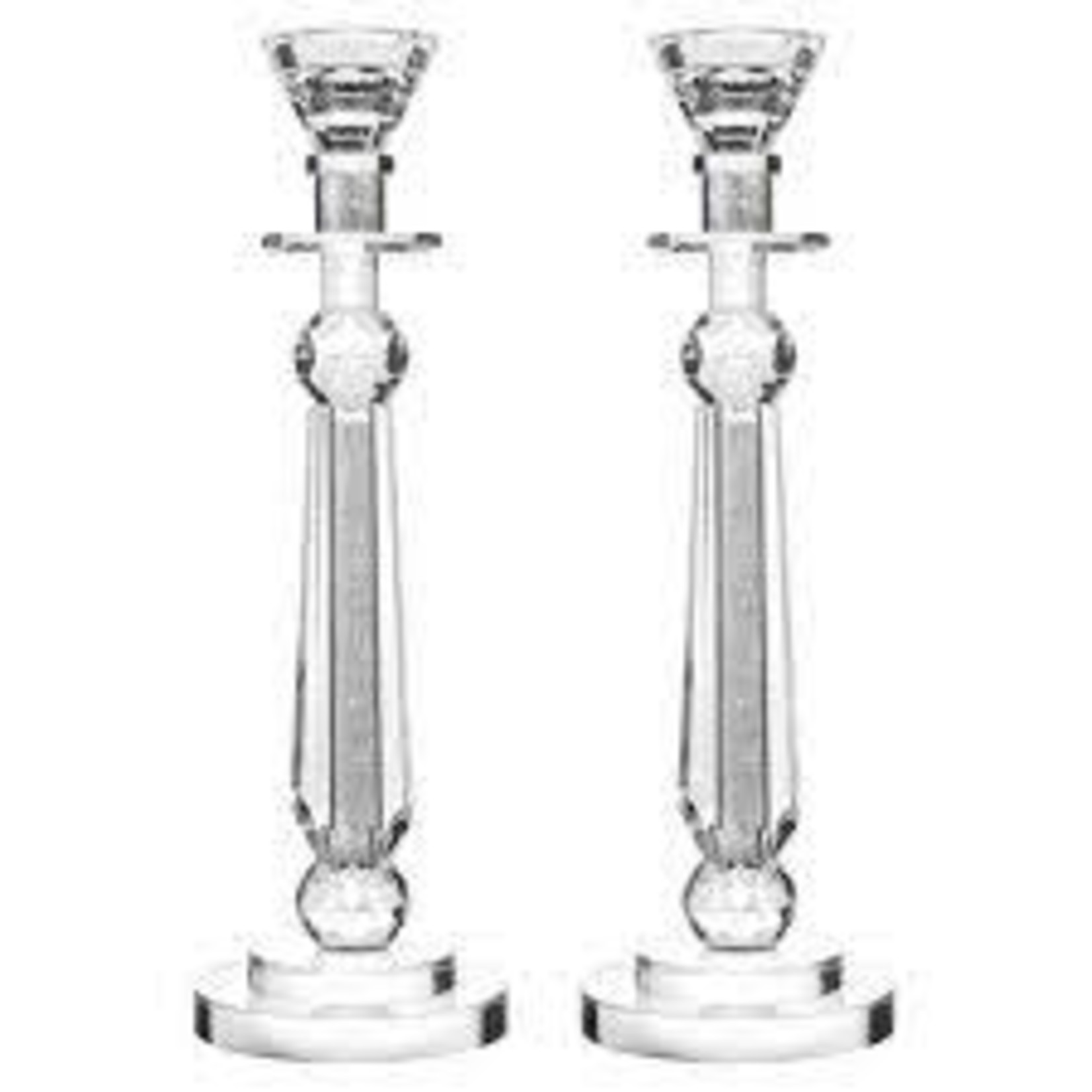 Crystal Candlesticks with Crushed Gemstones Cohens Judaica