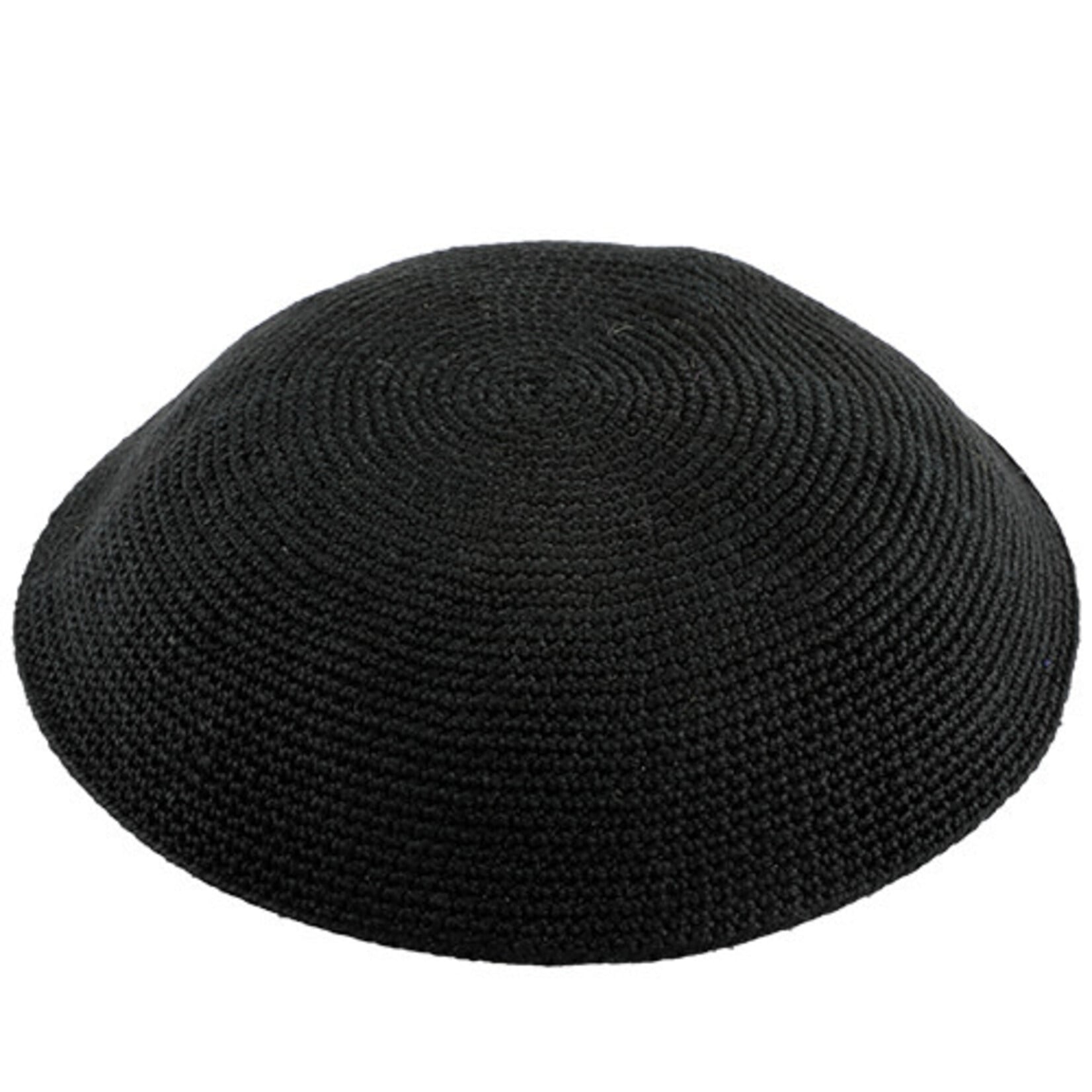 Premium Knit DMC Kippah 19 Cm Black