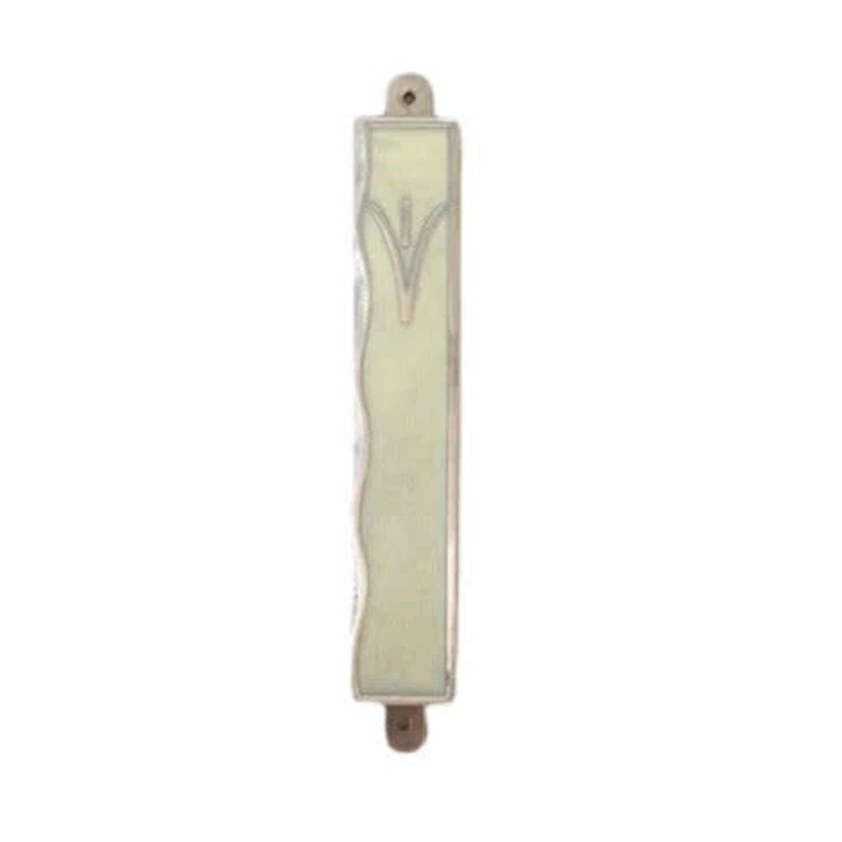 Pewter Mezuzah - White