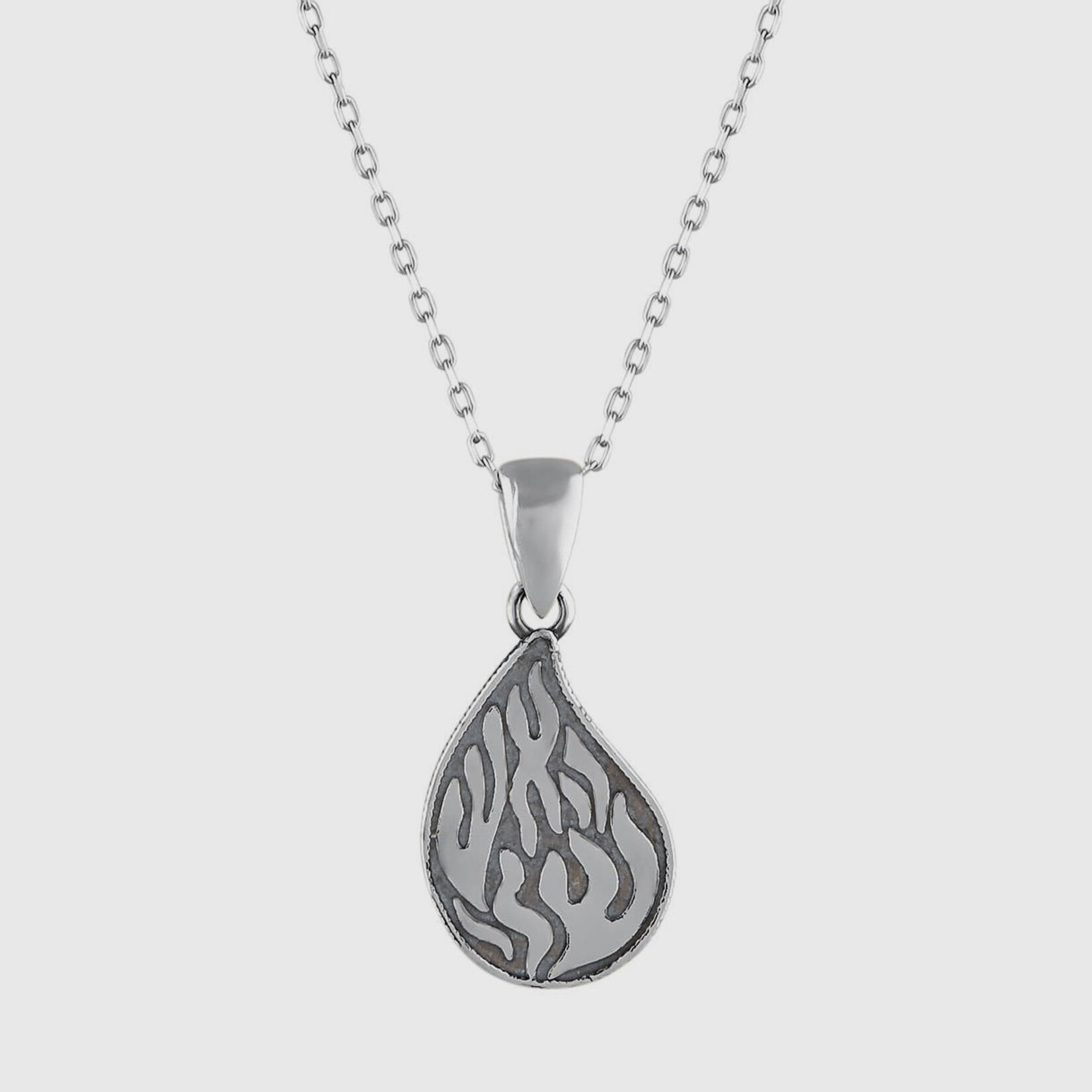 Sterling Silver Flame Pendant