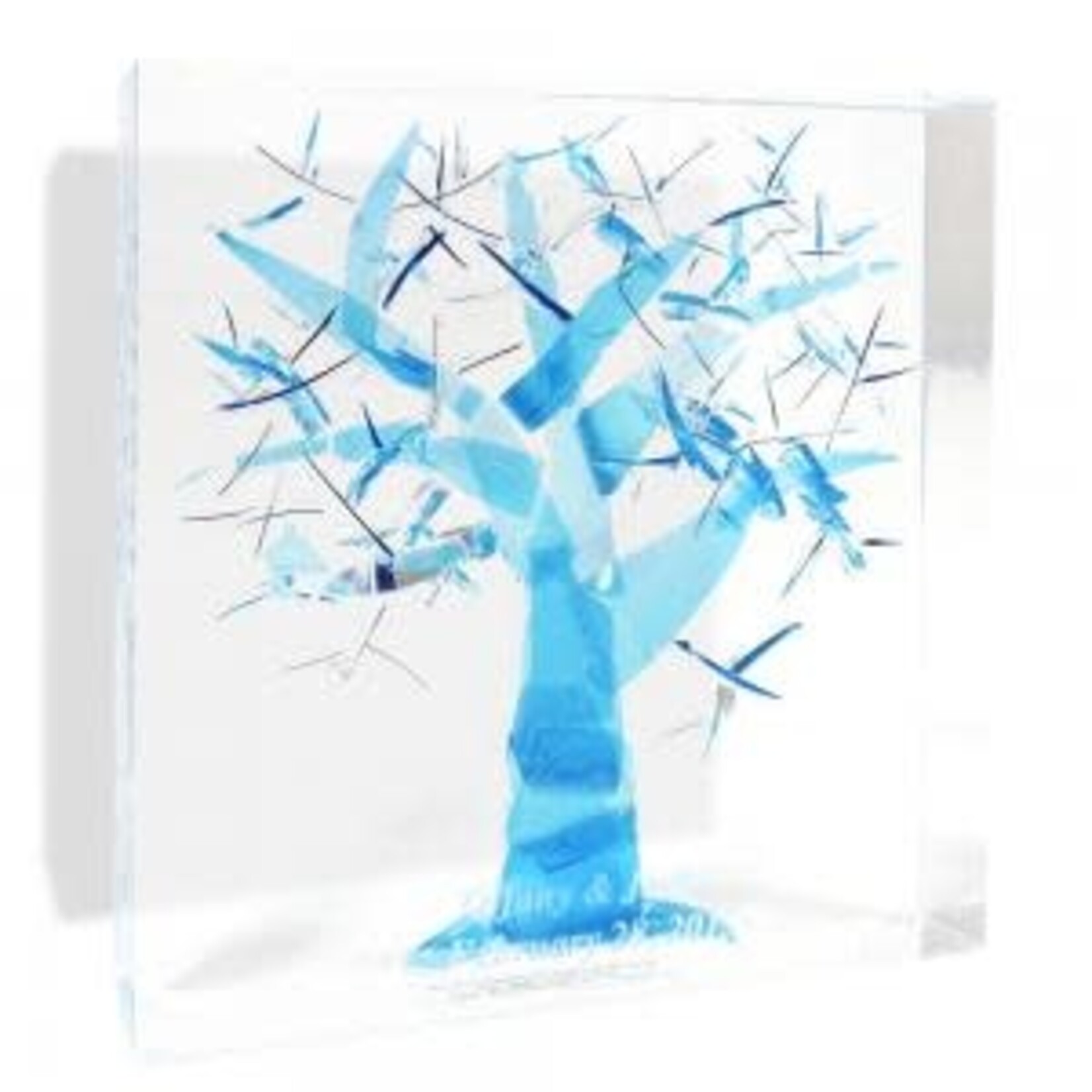 Tree of Life Cube for Chupah Glass