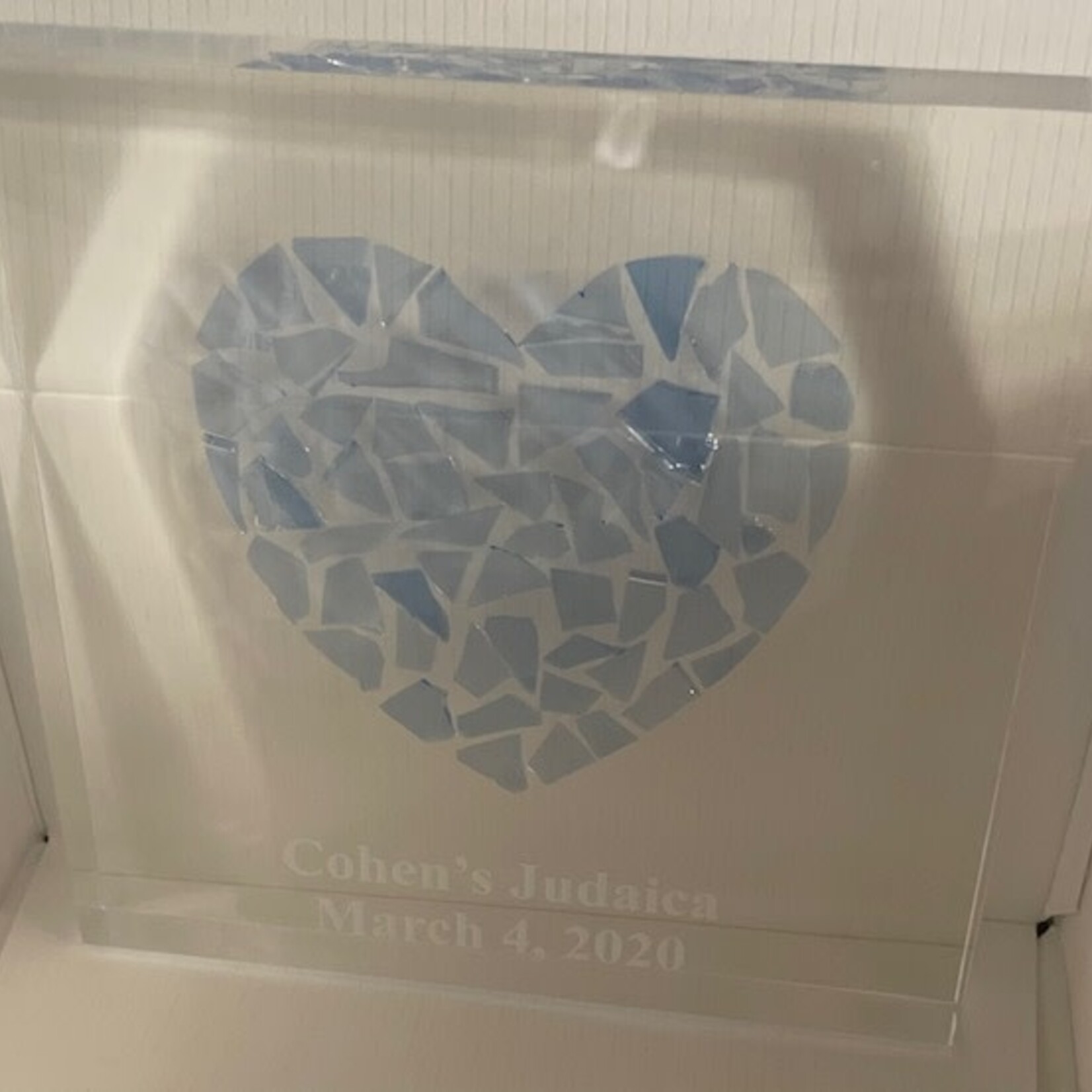 Heart Cube for Chuppah Glass