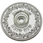 Round Glass Honey Dish-Silver