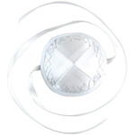 White Satin Baby Kippah with Strings