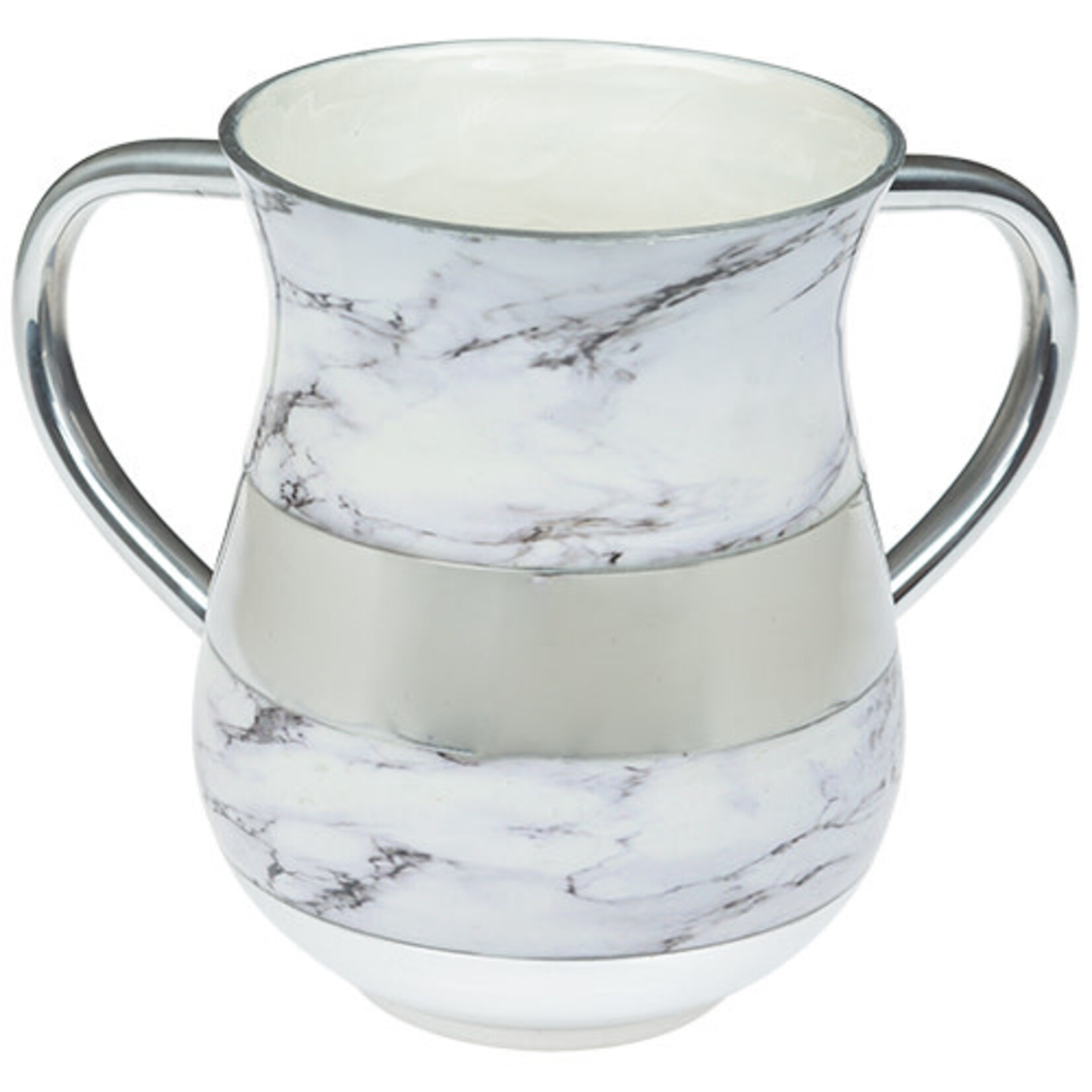 Aluminum Wash Cup - White Marble
