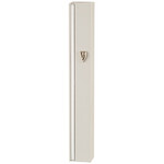 Aluminum Mezuzah - White/Silver - 12cm