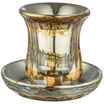 Crystal Kiddush Cup - Gold