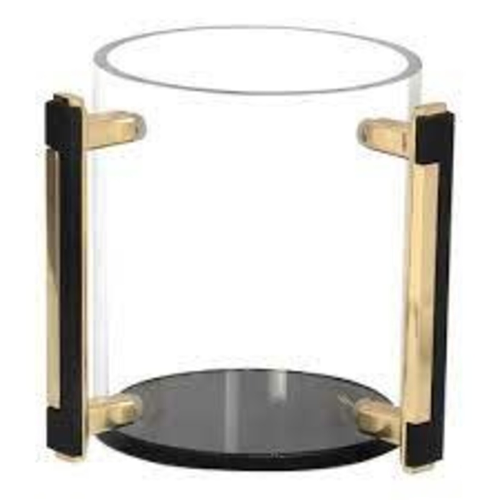 Lucite Clear Wash Cup-Black/Gold
