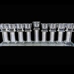 Crystal Menorah with Crushed Crystals