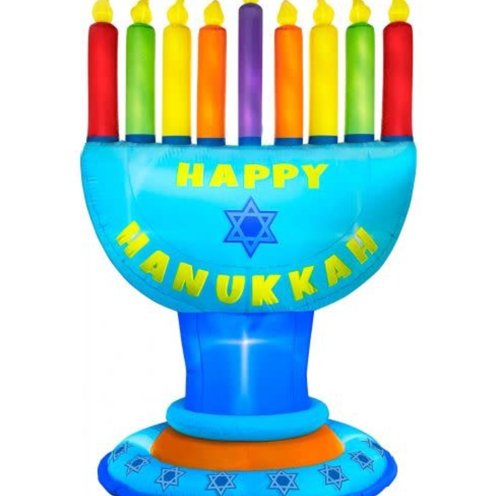 Outdoor Chanukah Blow-Up Menorah - Multicolor - 9 Feet