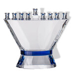 Blue Belt Crystal Menorah