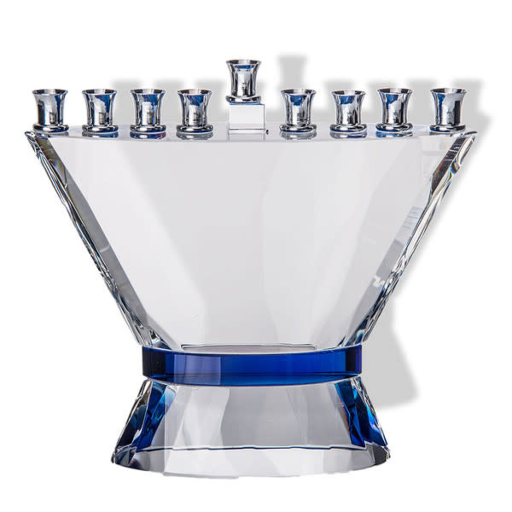 Blue Belt Crystal Menorah