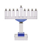 Crystal Menorah with Blue Accents