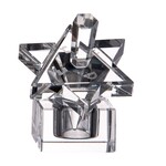 Crystal Star of David Dreidel - Clear
