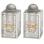 Crystal Salt and Pepper Shakers - Silver/Gold