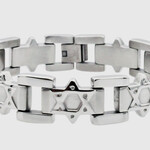 Men's Star Of David Stainless Steel Bracelet