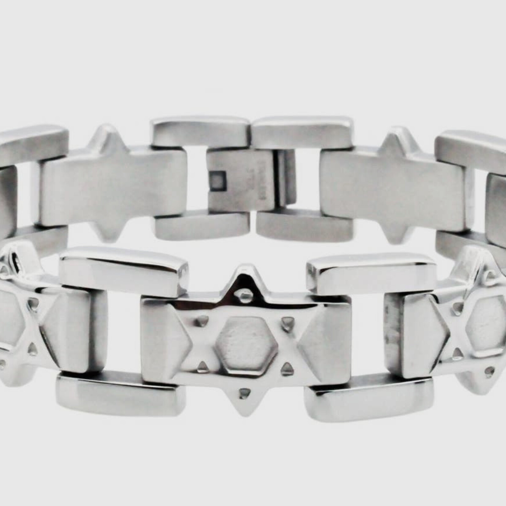 Men's Star Of David Stainless Steel Bracelet