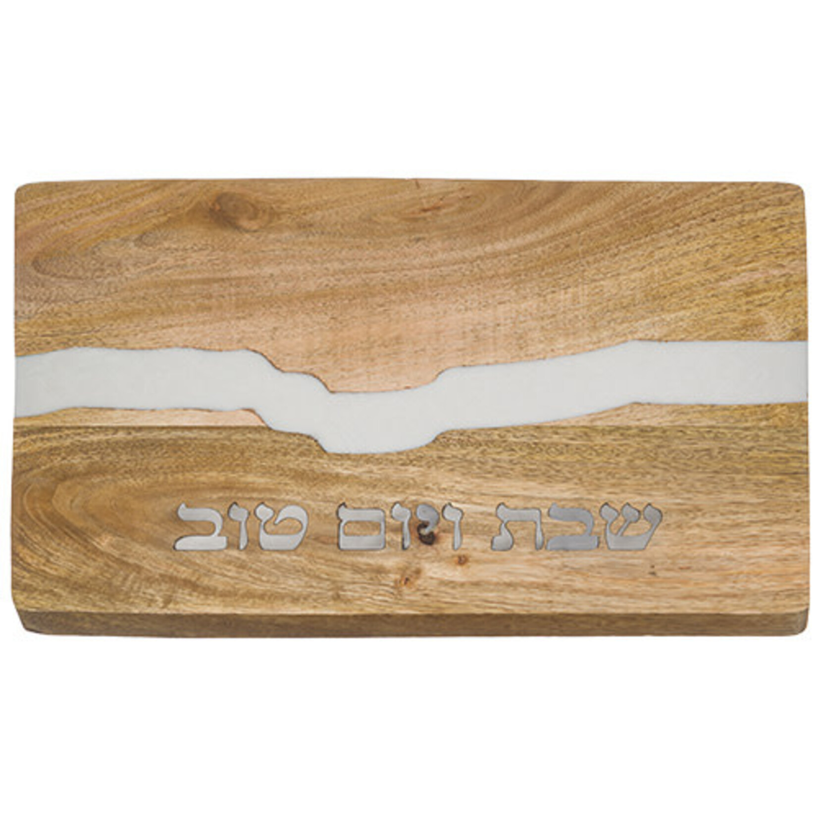 Challah Board with Epoxy - White