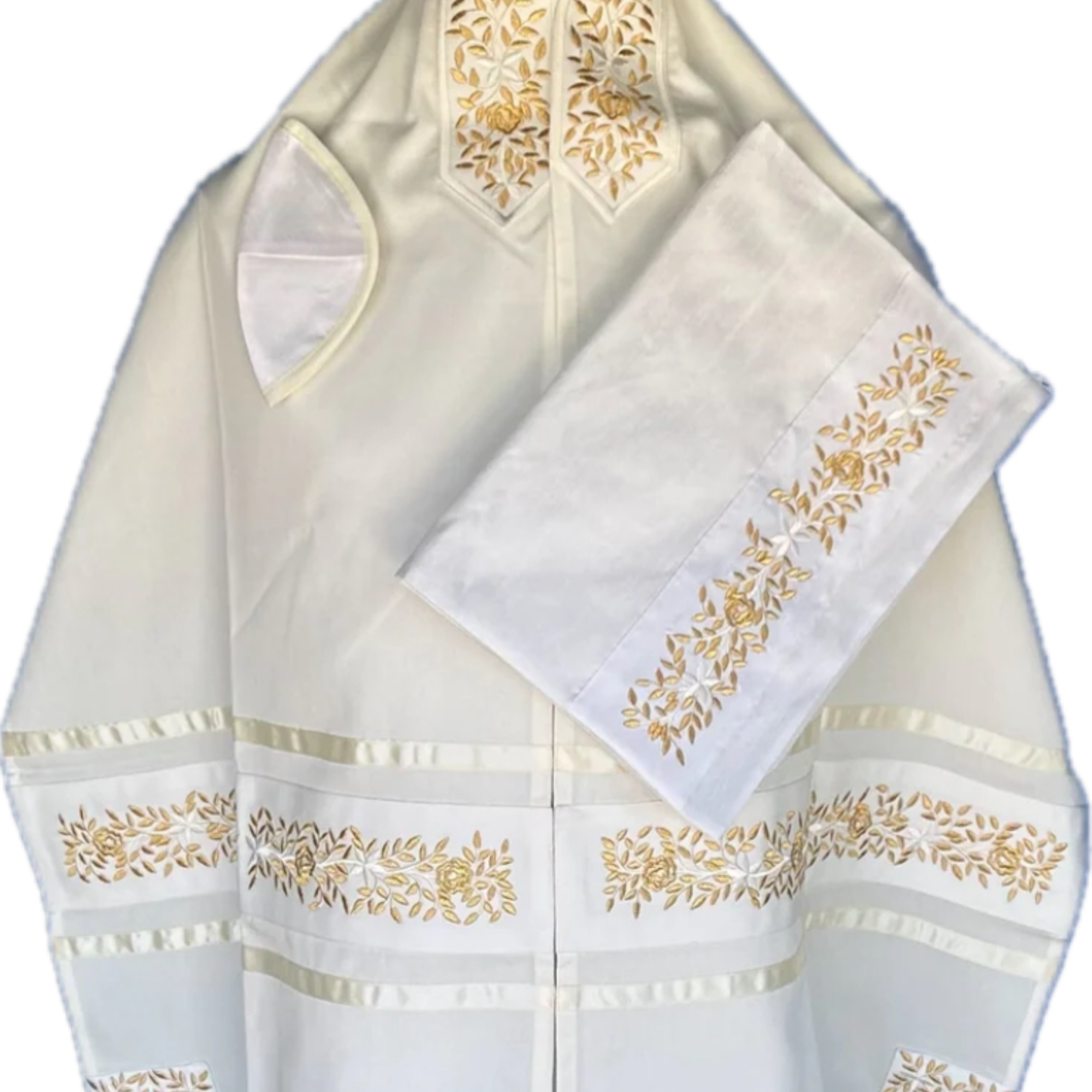 Brushed Cotton - Floral - Gold (104G)