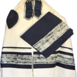 The Kotel Talit - Navy and Silver (505)