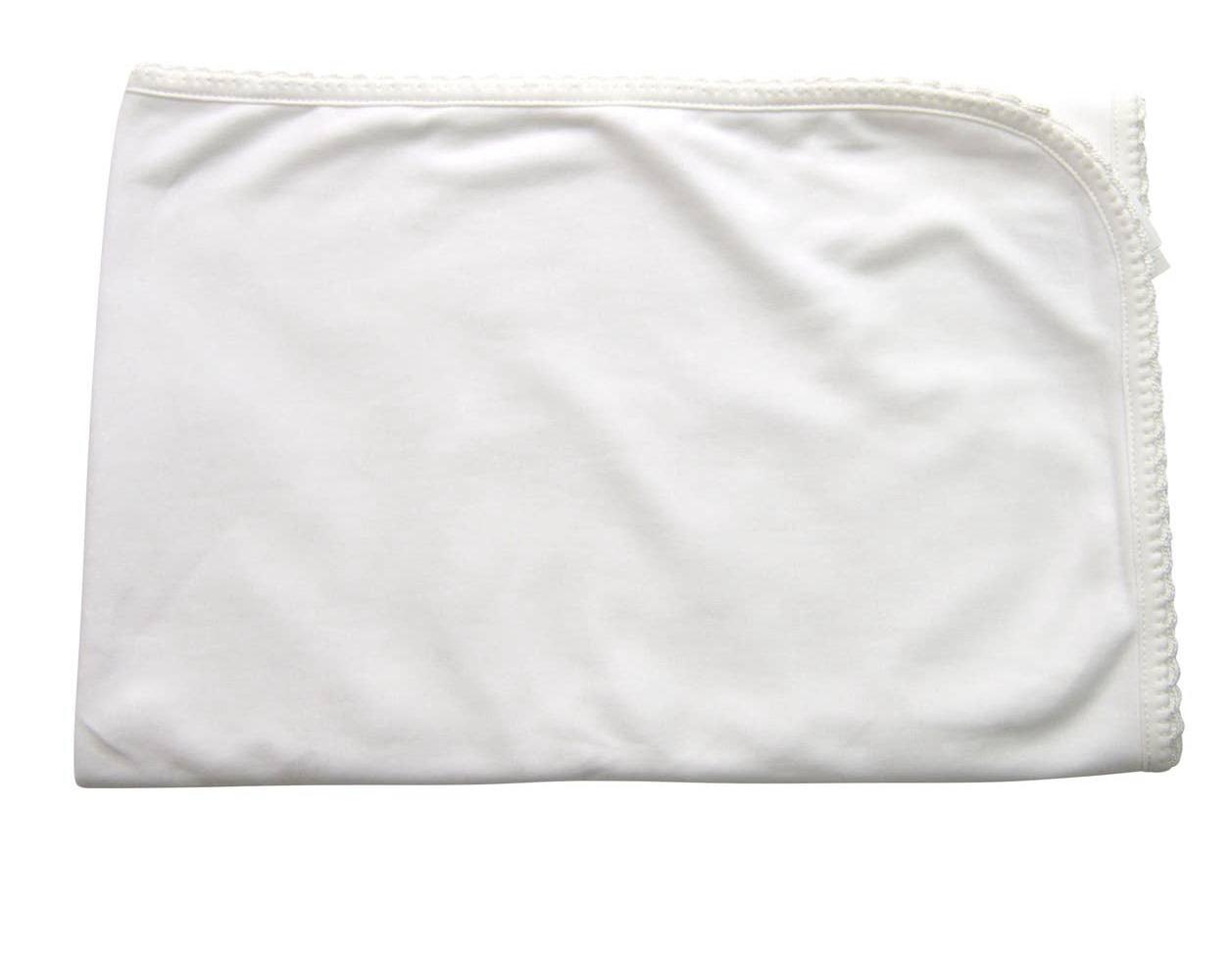 Baby's White Crochet Trim Blanket - Cohens Judaica