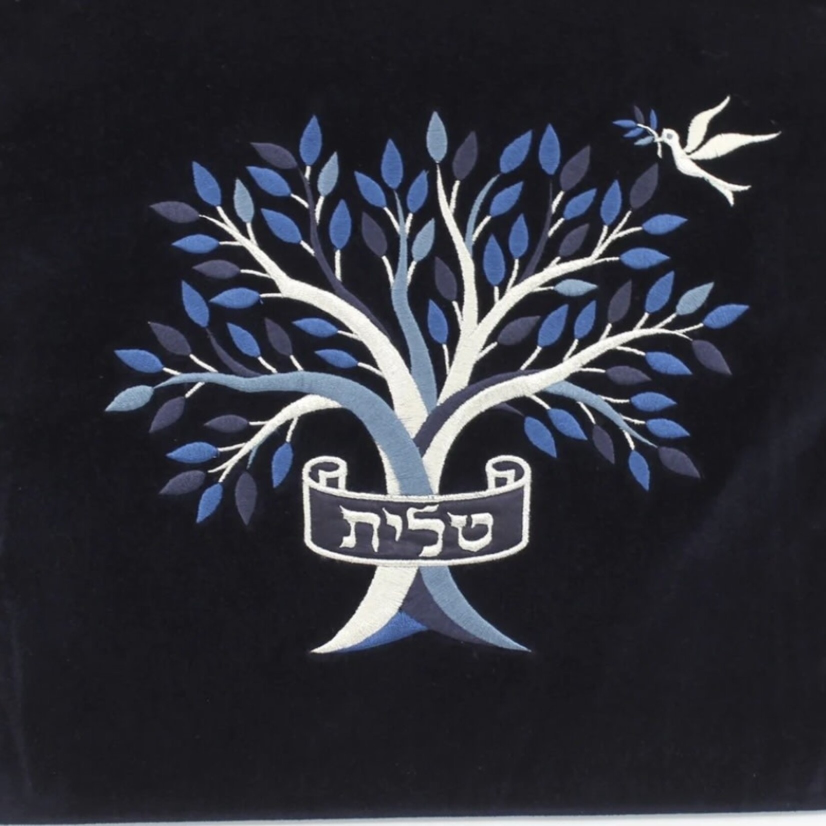 Talit Bag- Tree of Life - Black