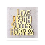 Peace, Health, Success, Happiness Laser and Stone Wall Art