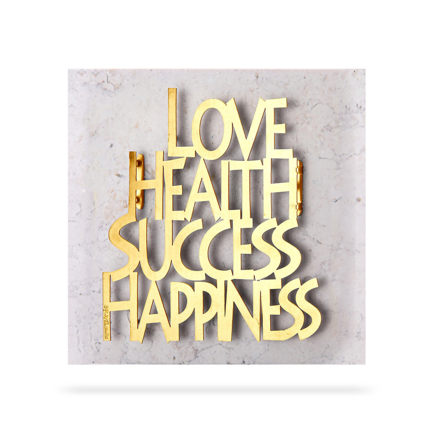 Peace, Health, Success, Happiness Laser and Stone Wall Art
