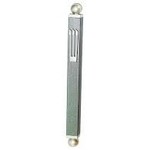 Anodized Aluminum Gray Mezuzah With Shin - 10cm