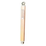 Anodized Aluminum Gold Mezuzah With Shin - 10cm