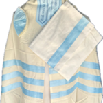 Three Tiffany Blue Stripes on Brushed Cotton