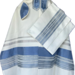 100% Fine Cotton w/ Light Blue Wave Pattern (545)