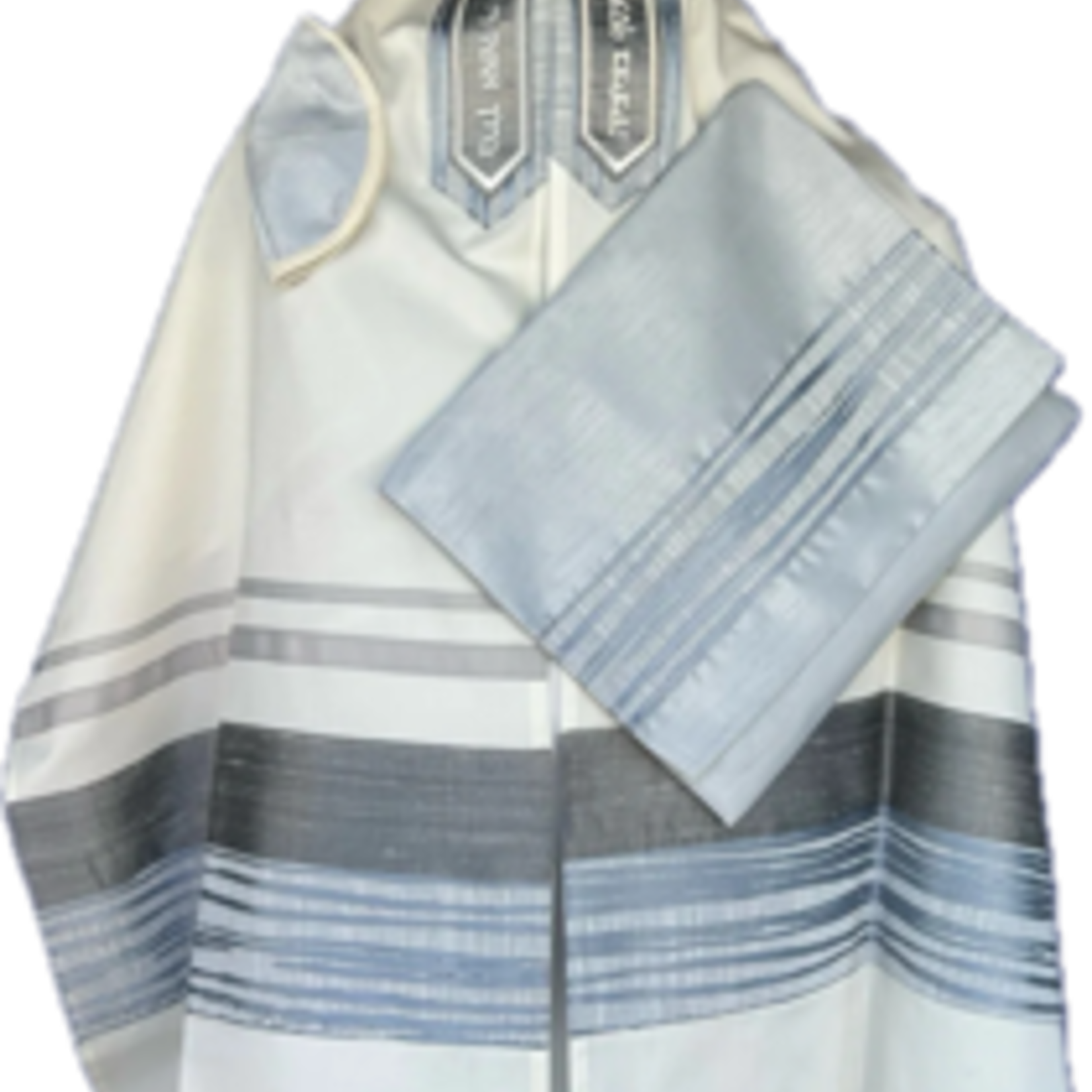 100% Fine Cotton w/ Light Blue and Silver Wave Pattern (546)