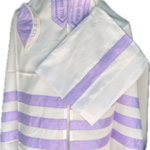 Three Stripes of Soft Lavender on Brushed Cotton